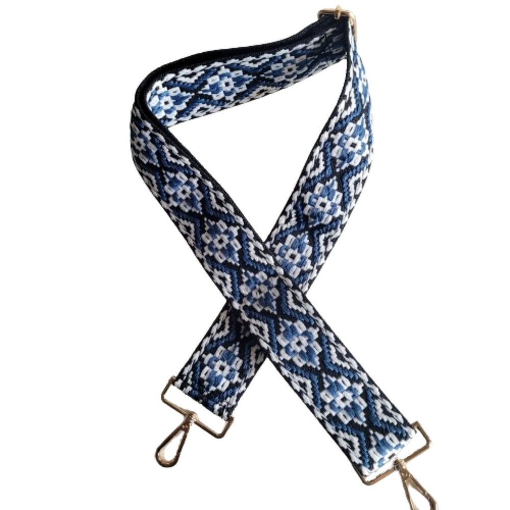 Adjustable Wide Navy Crossbody Strap Replacement for Handbag Purse 2" Guitar